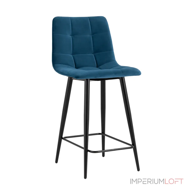 Джанго велюр синий ножки металл высота сиденья 60 см от ImperiumLoft Джанго велюр синий ножки металл высота сиденья 60 см от ImperiumLoft