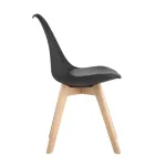 FRANKFURT черный, сиденье экокожа, белый пластик, массив бука от ImperiumLoft