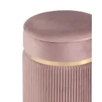 Миранда с ящиком велюр розовый с декоративным золотым ободком от ImperiumLoft