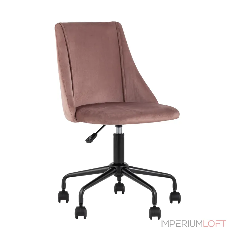 Сиана розовый обивка велюр крестовина металл черный механизм регулировки высоты от ImperiumLoft