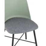 Shell серо-зеленый с мягким сиденьем ножки из металла от ImperiumLoft