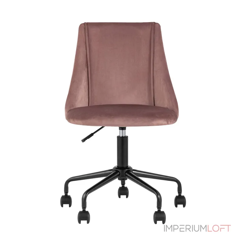 Сиана розовый обивка велюр крестовина металл черный механизм регулировки высоты от ImperiumLoft