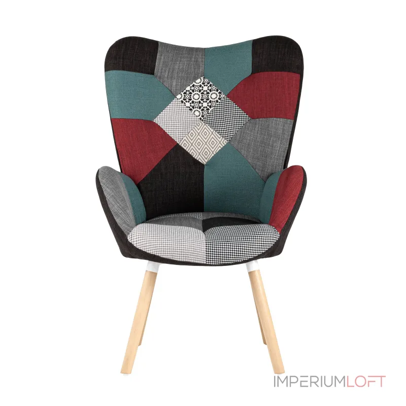 Гранд пэчворк обивка ткань деревянные ножки от ImperiumLoft