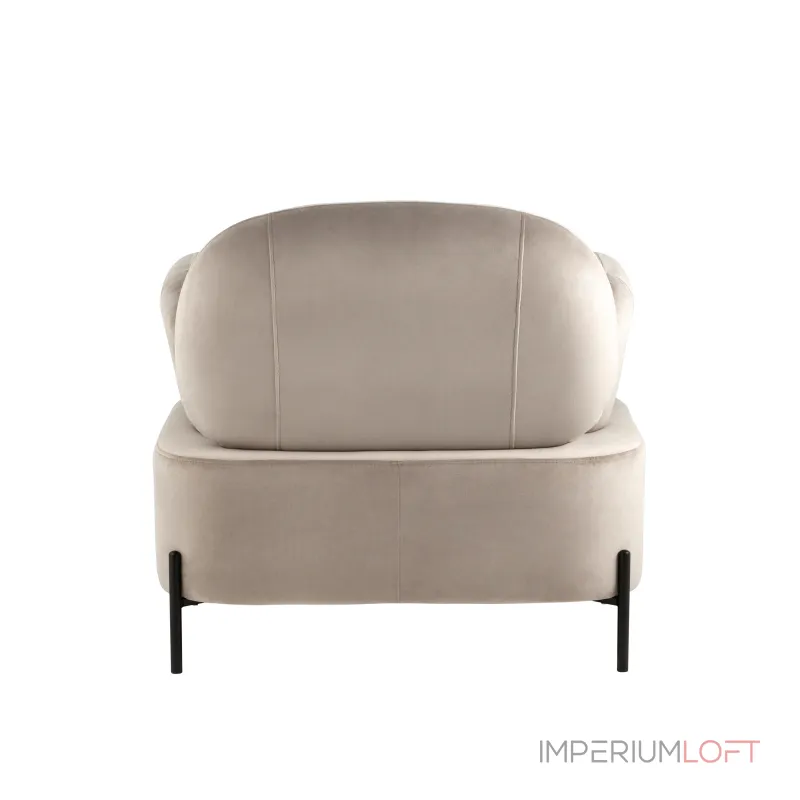 Кэнди с подлокотниками велюр светло-серый от ImperiumLoft