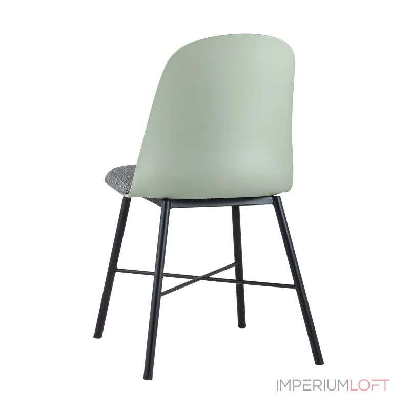 Shell серо-зеленый с мягким сиденьем ножки из металла от ImperiumLoft