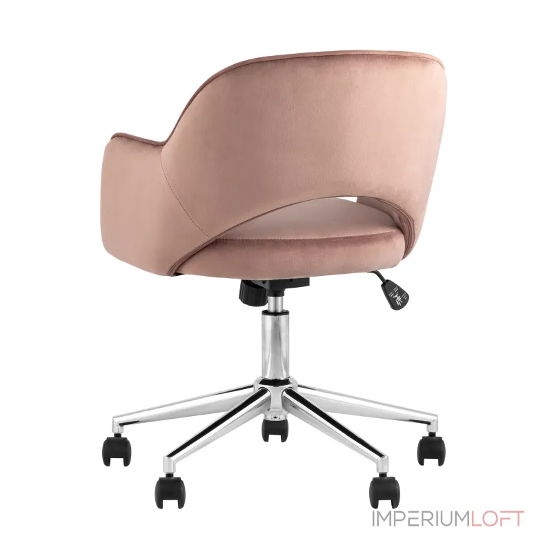 Кларк розовый обивка велюр крестовина хромированный металл от ImperiumLoft