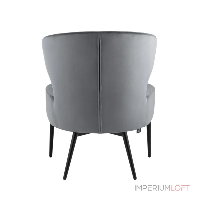 лаунж Royal велюр тёмно-серый ножки металл от ImperiumLoft