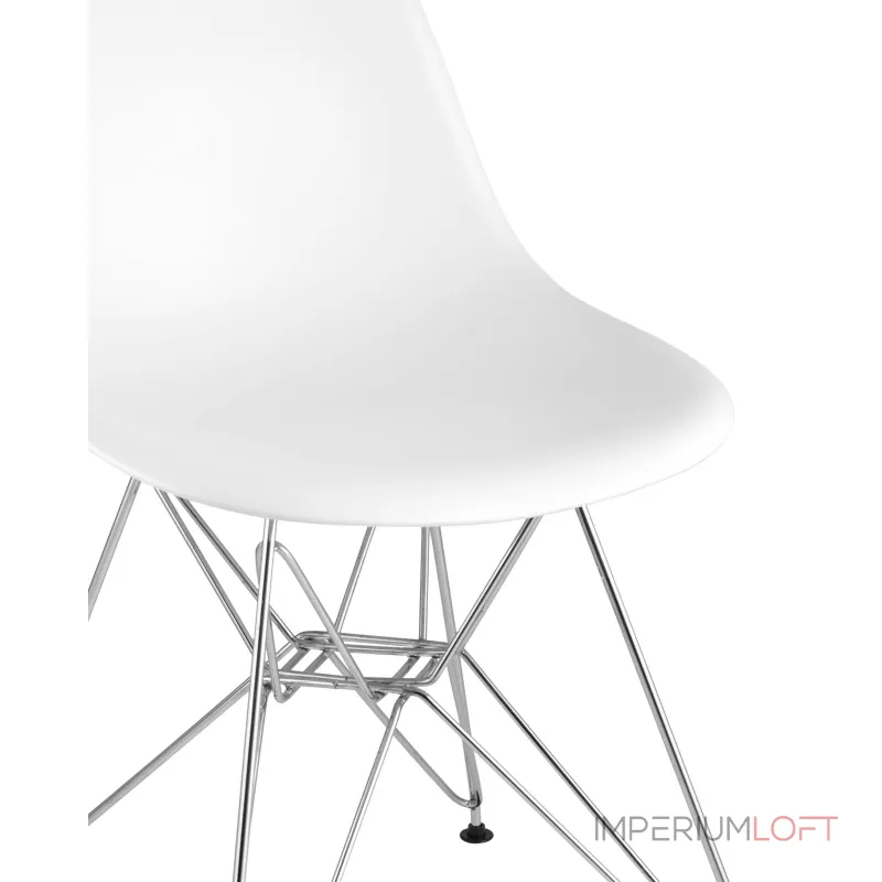 DSR белый, полипропилен, основание хромированный металл, ножки с резиновыми прокладками от ImperiumLoft