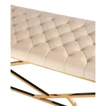 АРТ ДЕКО сталь золото, нержавеющая сталь, обивка сиденья велюр бежевый от ImperiumLoft