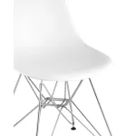 DSR белый, полипропилен, основание хромированный металл, ножки с резиновыми прокладками от ImperiumLoft