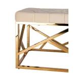 АРТ ДЕКО сталь золото, нержавеющая сталь, обивка сиденья велюр бежевый от ImperiumLoft