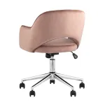 Кларк розовый обивка велюр крестовина хромированный металл от ImperiumLoft