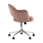 Кларк розовый обивка велюр крестовина хромированный металл от ImperiumLoft