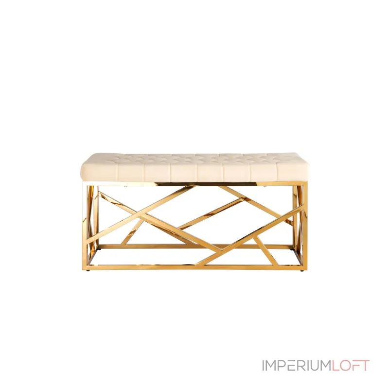 АРТ ДЕКО сталь золото, нержавеющая сталь, обивка сиденья велюр бежевый от ImperiumLoft