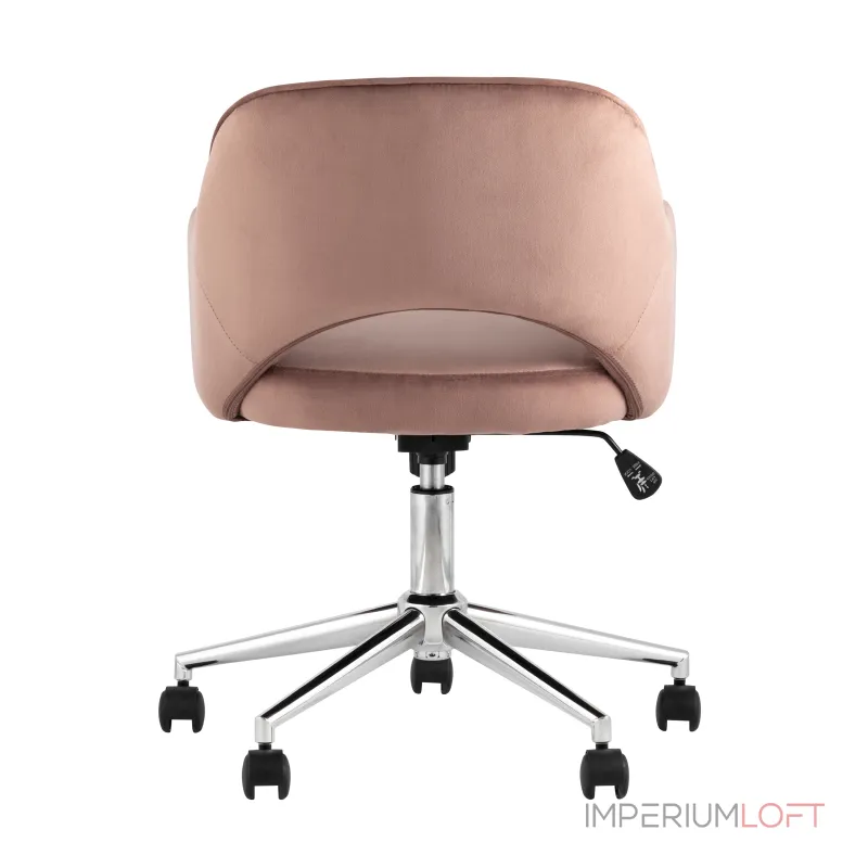 Кларк розовый обивка велюр крестовина хромированный металл от ImperiumLoft