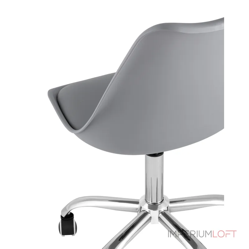 BLOK NEW пластиковый серый подушка из экокожи крестовина металл от ImperiumLoft