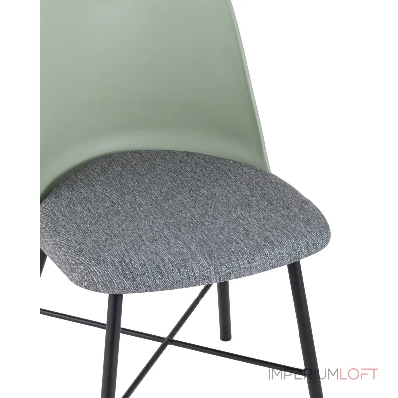 Shell серо-зеленый с мягким сиденьем ножки из металла от ImperiumLoft