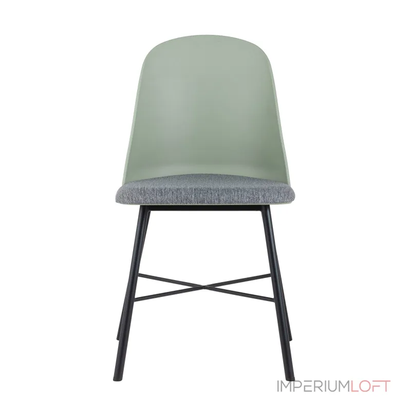 Shell серо-зеленый с мягким сиденьем ножки из металла от ImperiumLoft