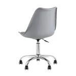 BLOK NEW пластиковый серый подушка из экокожи крестовина металл от ImperiumLoft