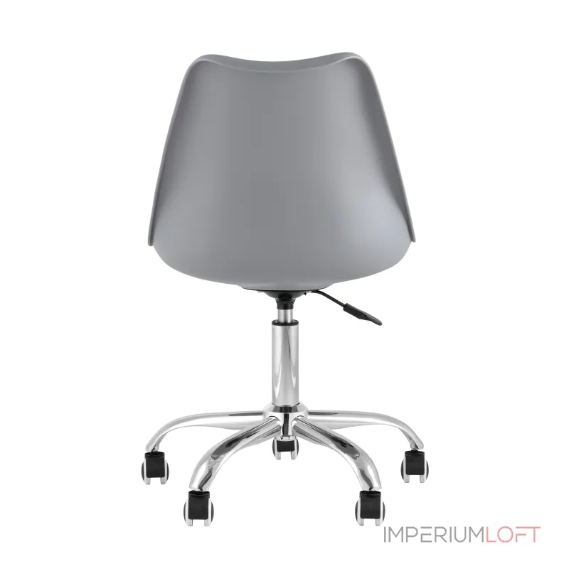 BLOK NEW пластиковый серый подушка из экокожи крестовина металл от ImperiumLoft