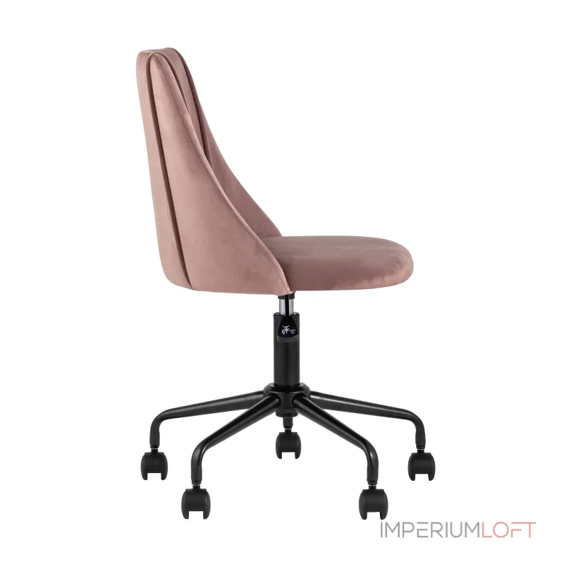 Сиана розовый обивка велюр крестовина металл черный механизм регулировки высоты от ImperiumLoft