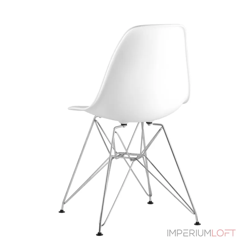 DSR белый, полипропилен, основание хромированный металл, ножки с резиновыми прокладками от ImperiumLoft