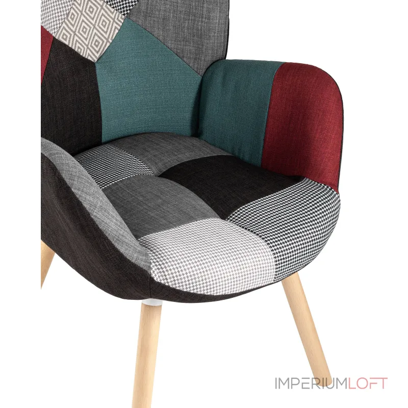 Гранд пэчворк обивка ткань деревянные ножки от ImperiumLoft