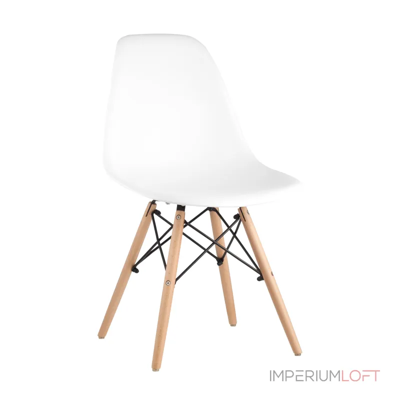 Eames DSW белый пластиковый, ножки массив бука от ImperiumLoft