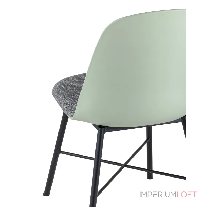 Shell серо-зеленый с мягким сиденьем ножки из металла от ImperiumLoft