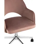 Кларк розовый обивка велюр крестовина хромированный металл от ImperiumLoft