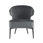 лаунж Royal велюр тёмно-серый ножки металл от ImperiumLoft