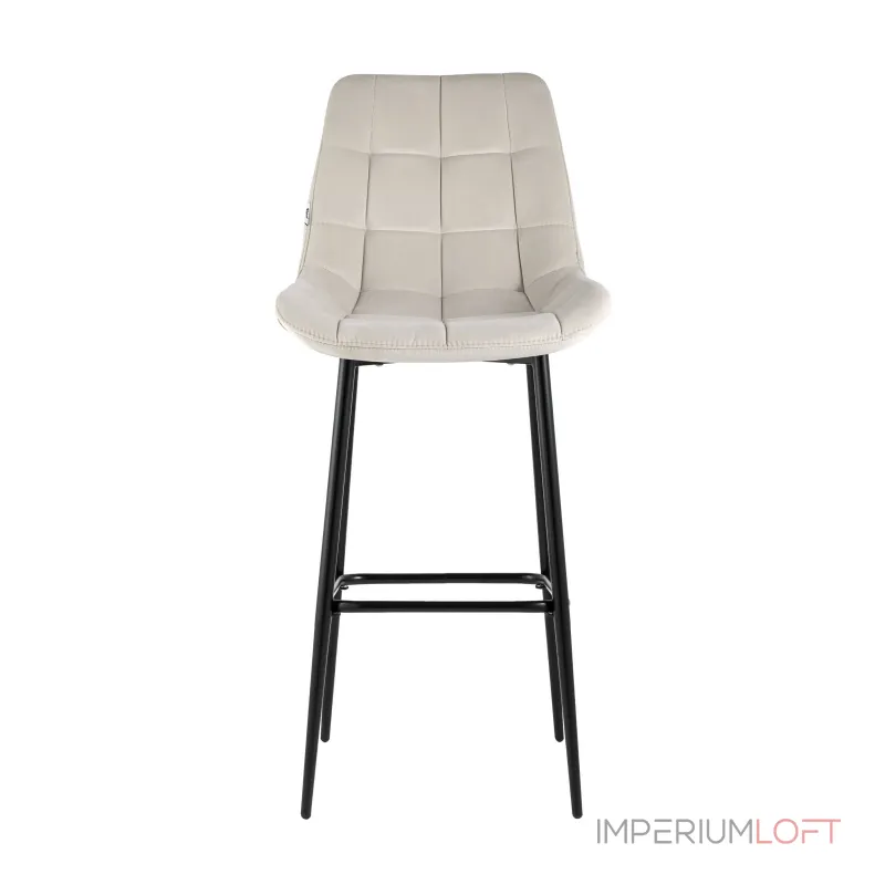 Флекс обивка велюр бежевый ножки металл черные от ImperiumLoft