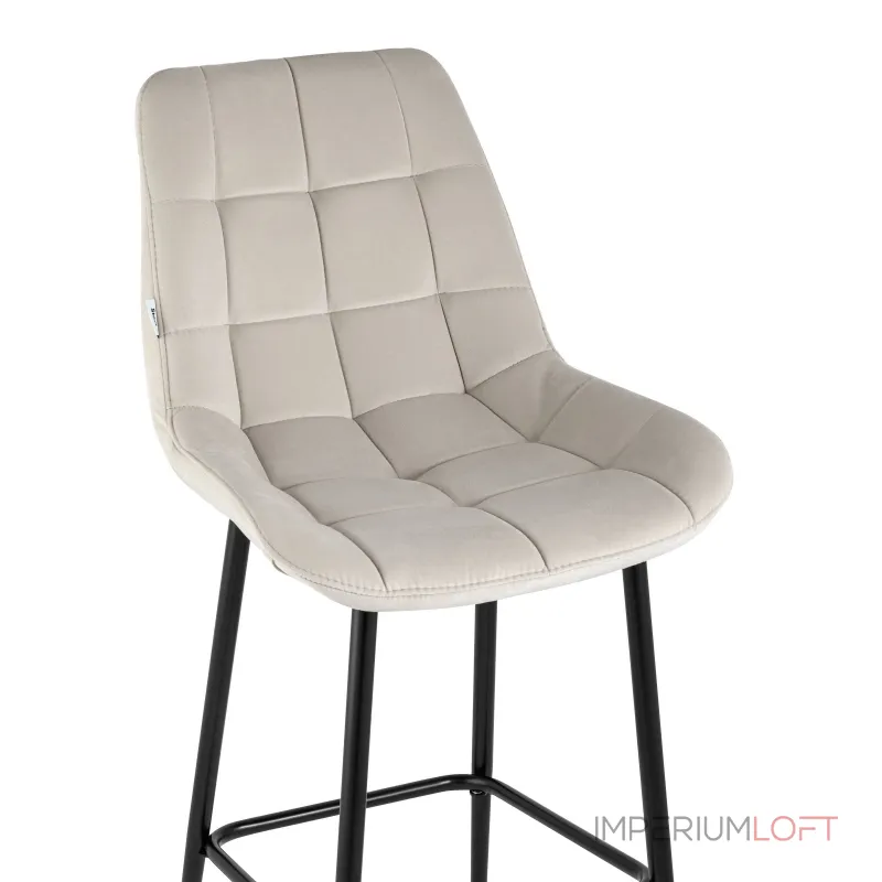 Флекс обивка велюр бежевый ножки металл черные от ImperiumLoft