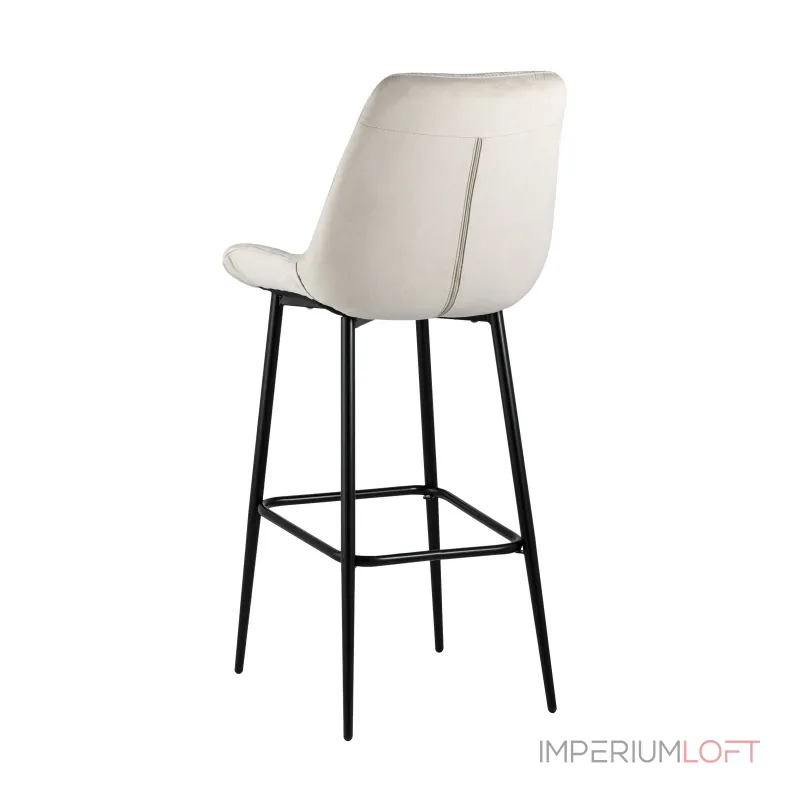 Флекс обивка велюр бежевый ножки металл черные от ImperiumLoft