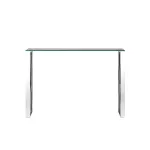 КРОСС 115*30 серебро каркас нержавеющая сталь столешница закаленное стекло от ImperiumLoft