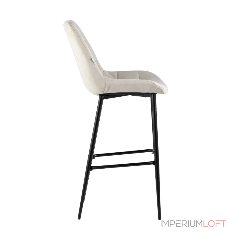 Флекс обивка велюр бежевый ножки металл черные от ImperiumLoft