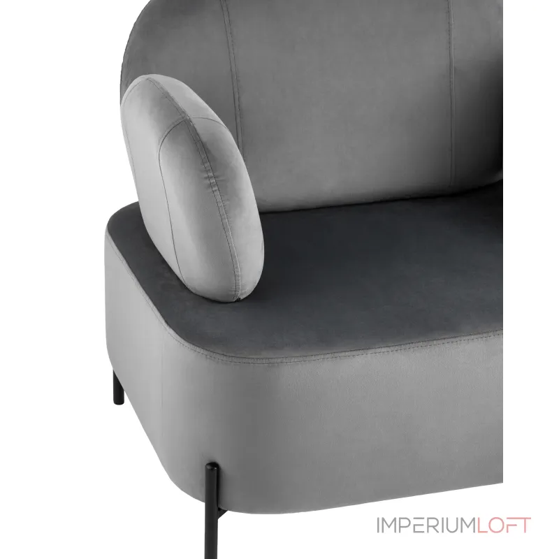 Кэнди с подлокотниками велюр серый от ImperiumLoft Кэнди с подлокотниками велюр серый от ImperiumLoft