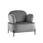 Кэнди с подлокотниками велюр серый от ImperiumLoft