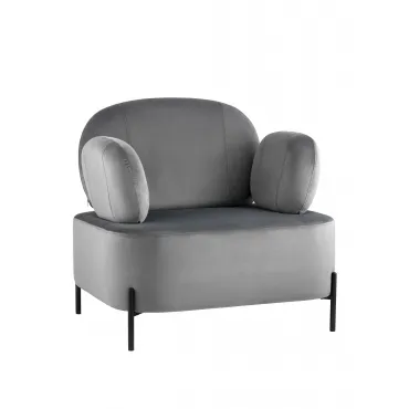 Кресло Кэнди с подлокотниками велюр серый Кресло Кэнди с подлокотниками велюр серый