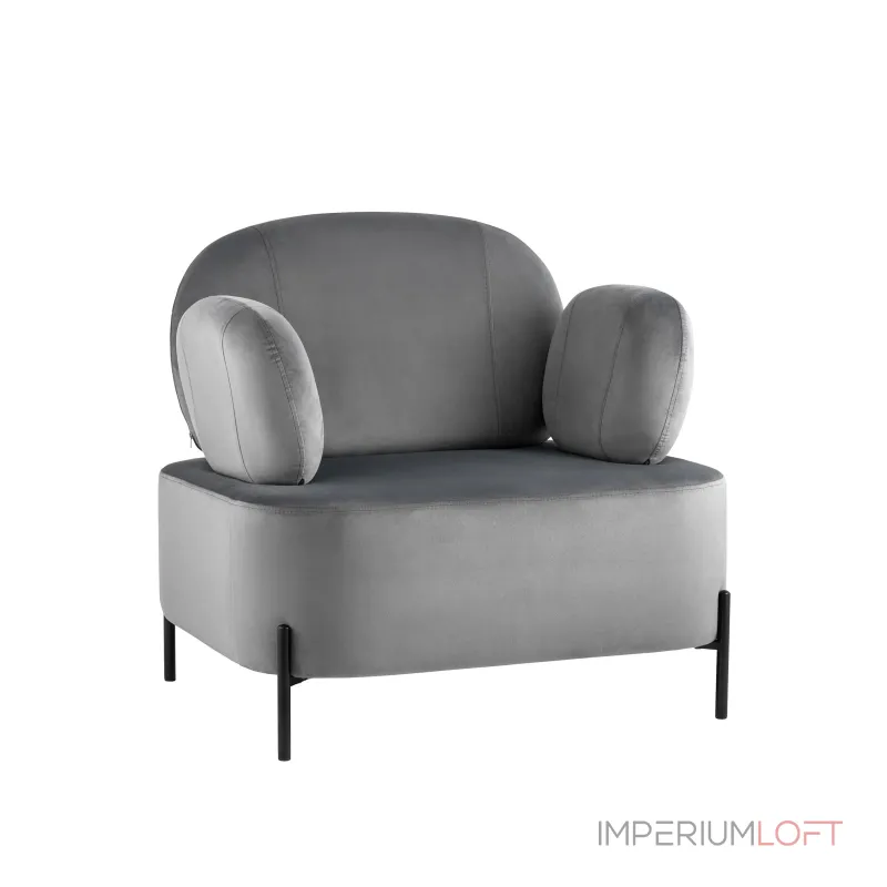 Кэнди с подлокотниками велюр серый от ImperiumLoft Кэнди с подлокотниками велюр серый от ImperiumLoft