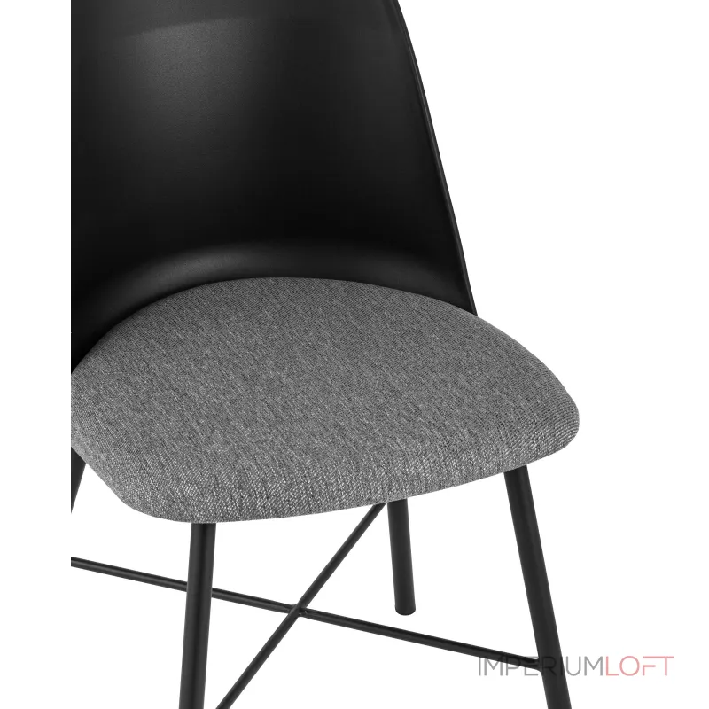 Shell черный с мягким сиденьем ножки из металла от ImperiumLoft