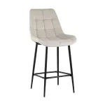 Флекс обивка велюр бежевый ножки металл черные от ImperiumLoft