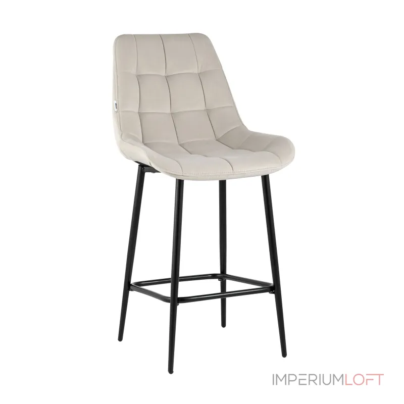 Флекс обивка велюр бежевый ножки металл черные от ImperiumLoft Флекс обивка велюр бежевый ножки металл черные от ImperiumLoft