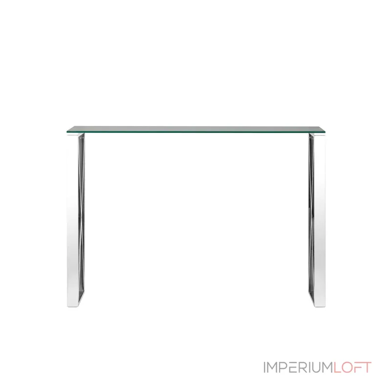 КРОСС 115*30 серебро каркас нержавеющая сталь столешница закаленное стекло от ImperiumLoft КРОСС 115*30 серебро каркас нержавеющая сталь столешница закаленное стекло от ImperiumLoft