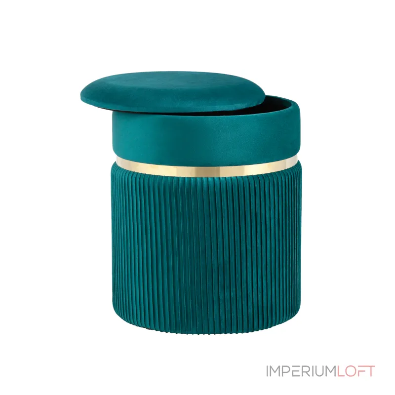 Миранда с ящиком велюр бирюзовый от ImperiumLoft