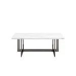 Нэйтан 122*61 белый мрамор сталь темный хром от ImperiumLoft