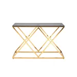 ИНСИГНИЯ 120*40 золото стекло smoke, каркас нержавеющая сталь от ImperiumLoft