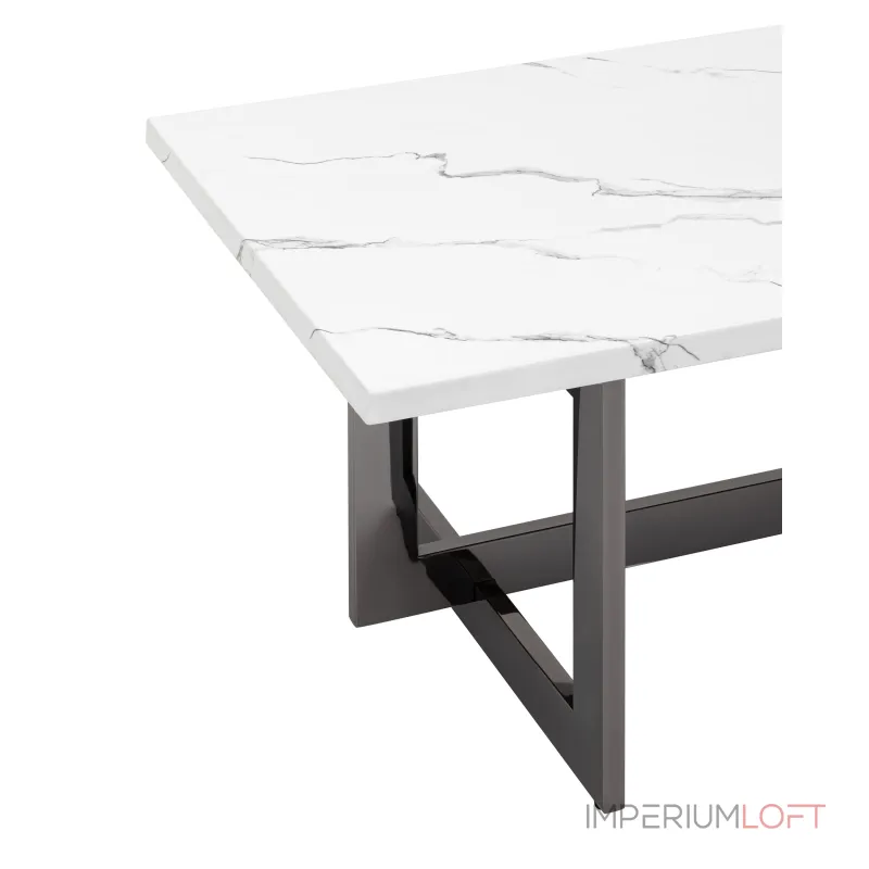 Нэйтан 122*61 белый мрамор сталь темный хром от ImperiumLoft Нэйтан 122*61 белый мрамор сталь темный хром от ImperiumLoft