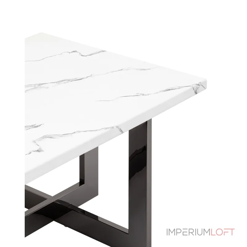 Нэйтан 122*61 белый мрамор сталь темный хром от ImperiumLoft Нэйтан 122*61 белый мрамор сталь темный хром от ImperiumLoft