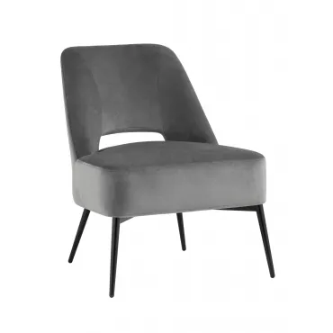 Кресло лаунж Бостон велюр тёмно-серый Кресло лаунж Бостон велюр тёмно-серый